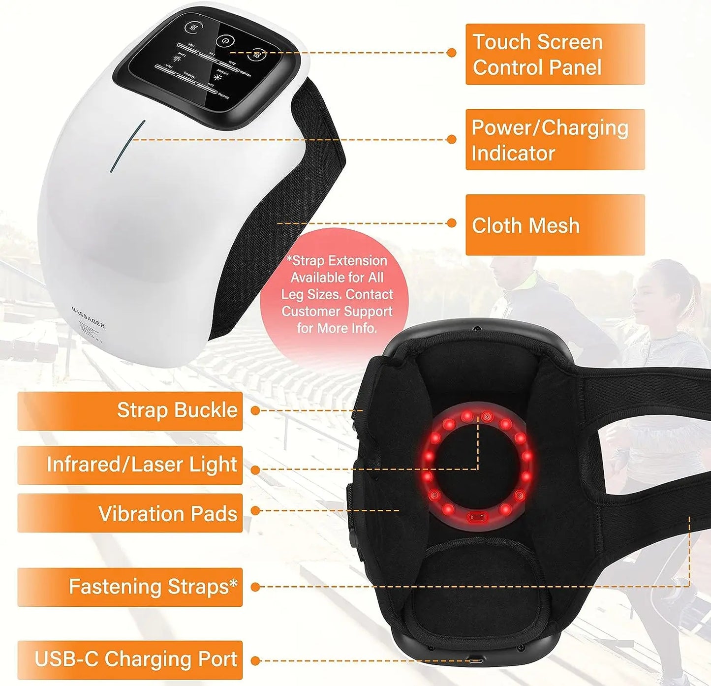 Knee Massager - Intelligente Schmerzlinderung mit Wärmemassage & Vibration